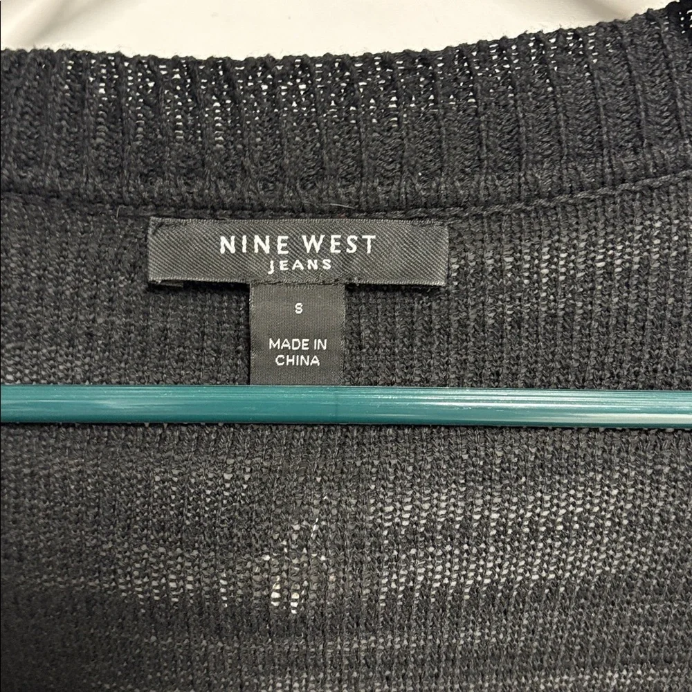 Crochet detail-Black Cardigan Sweater. Women’s Small. Excellent condition.